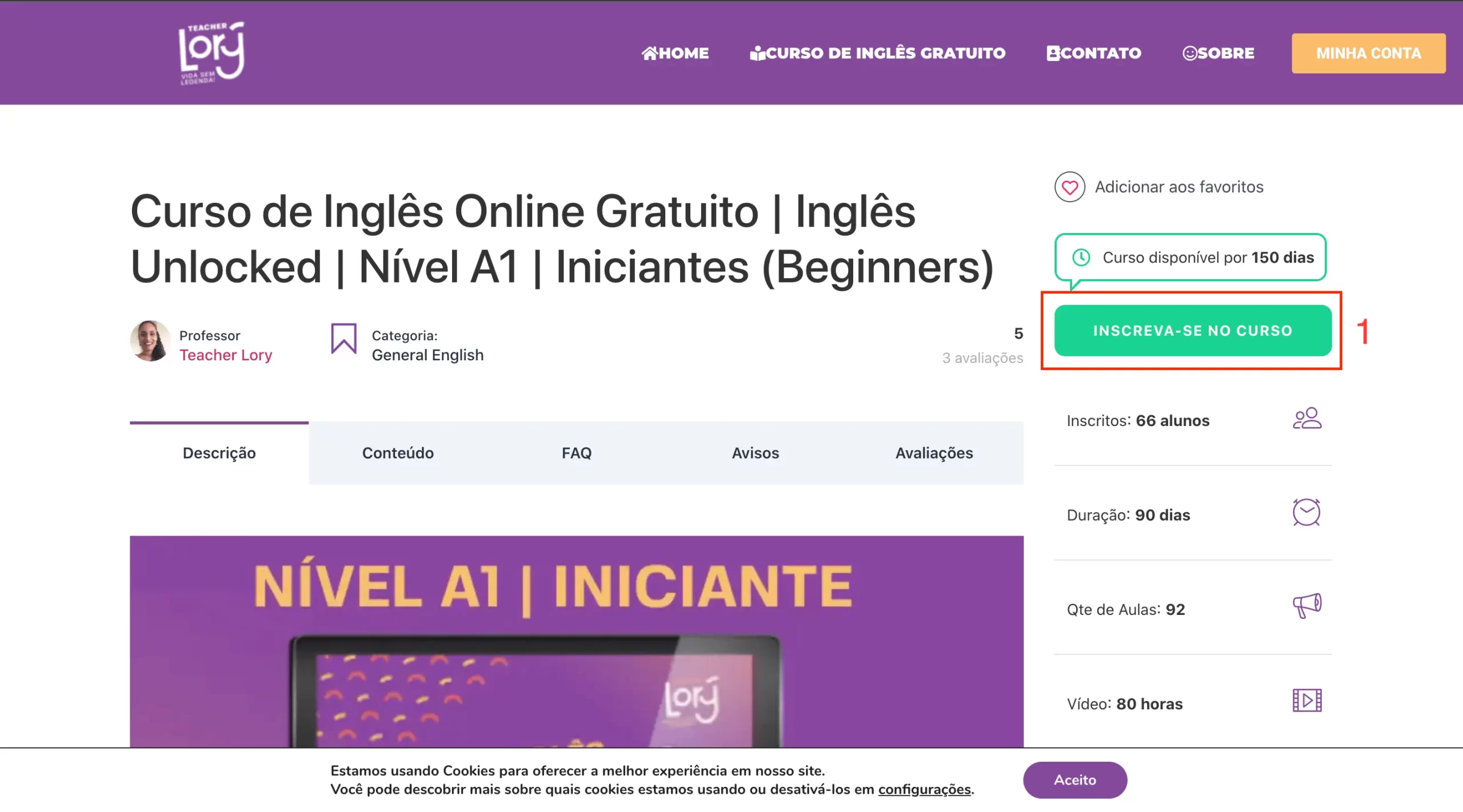 CURSO DE INGLÊS ONLINE - AULA 1 